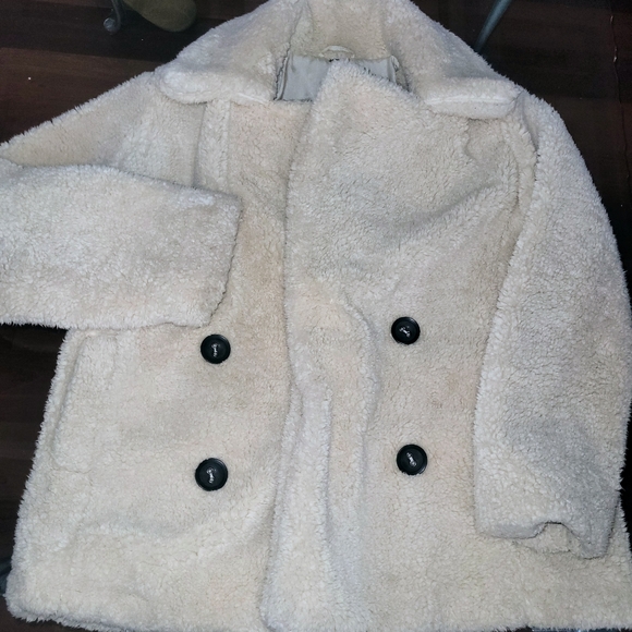 Free People Jackets & Blazers - Free People Teddy Sherpa notched peacoat